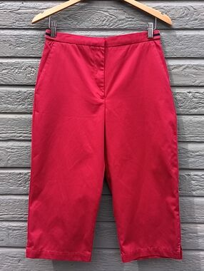 Liz Claiborne Red High-Rise Capri